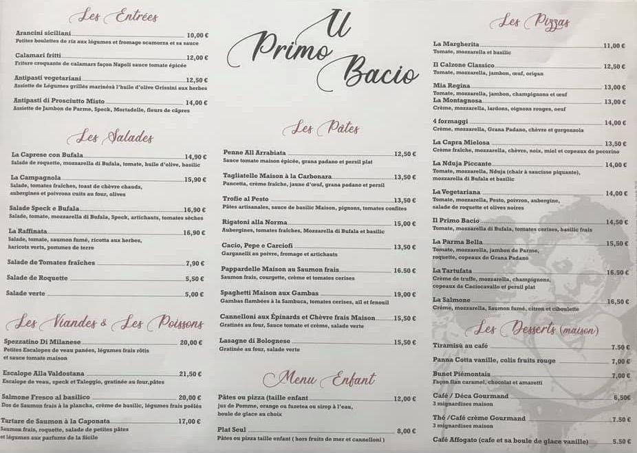 Il Primo Bacio - Menu Image 2